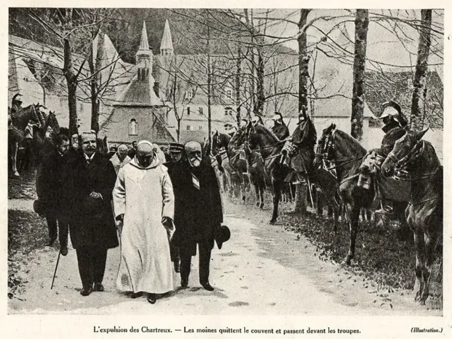Expulsion des chartreux en 1903 © L'Illustration