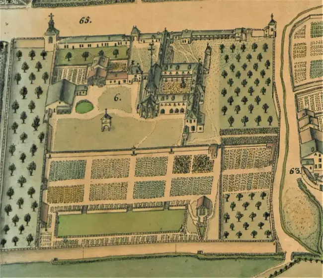 Extrait du plan de Joinville en 1750