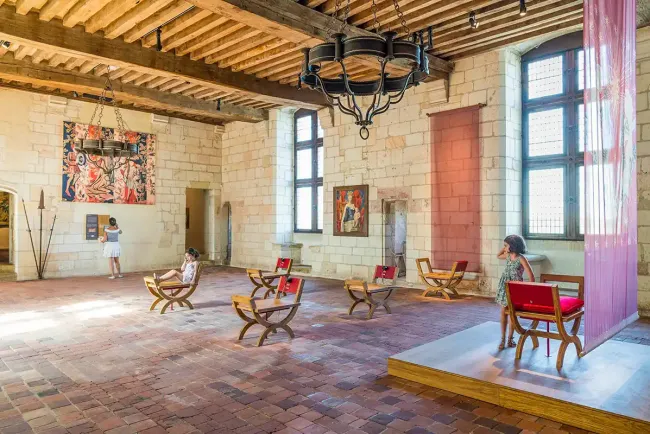 Grande salle du logis royale de la Cité royale de Loches © Stevens Fremont