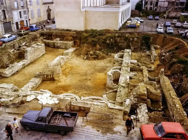 Vue panoramique des vestiges fouilles de 1978 1979 du musée de Borda Site Antique © Clement Garby